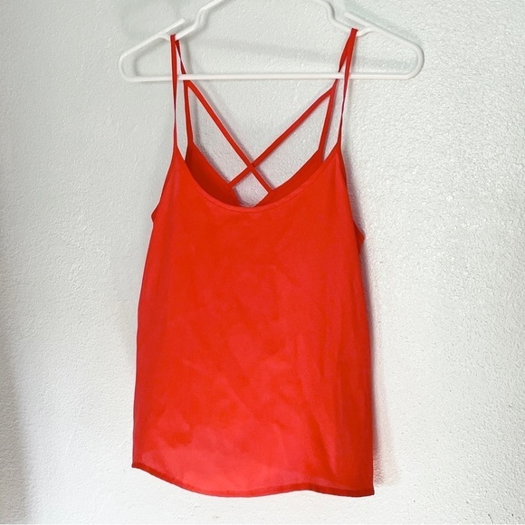 Abercrombie & Fitch Red Orange Cross Back Strappy Lightweight Cami Top Size XS - Picture 4 of 9
